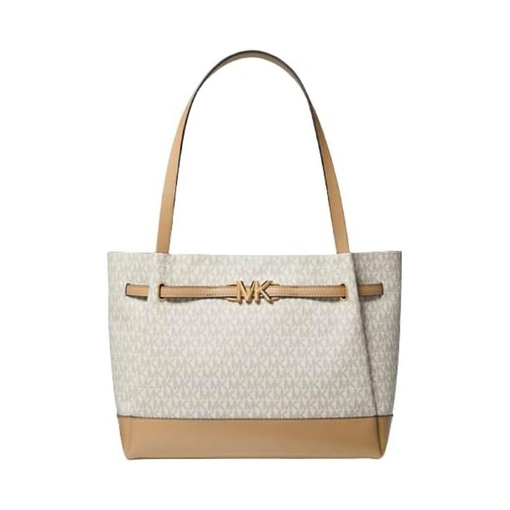Michael Kors Reed Large Logo Tote – Camel Multi